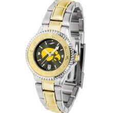 Iowa Hawkeyes Ladies Stainless Steel and Gold Tone Watch