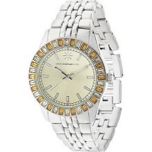 Isaac Mizrahi Live! Colorful Baguette Bracelet Watch - Yellow - One Size