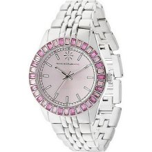 Isaac Mizrahi Live! Colorful Baguette Bracelet Watch - Pink - One Size