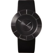 Issey Miyake TO Black Case, Grey Hands, Rubber Strap Watch