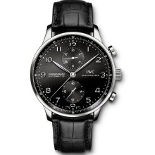 IWC Portuguese Black Dial Chronograph Watch