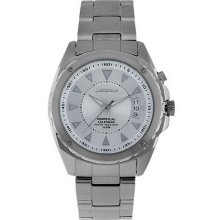 J Springs Mens Perpetual Calendar Stainless Watch - Silver Bracelet - Silver Dial - JSPBJC008