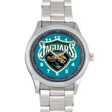 Jacksonville Jaguars logo Style Sport Watch stainless band Wristwatches custom - Turquoise - Metal