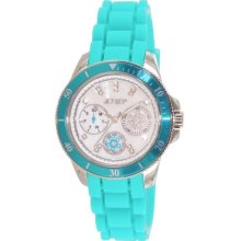 Jet Set Womens Amsterdam Stainless Watch - Blue Rubber Strap - White Dial - JETJ50962-143