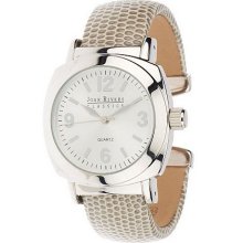 Joan Rivers Hinged Bangle Boyfriend Watch - Grey - One Size