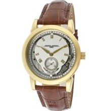 Jorg Gray Jg7300-11 Men's White & Silver Dial Brown Genuine Leather Watch