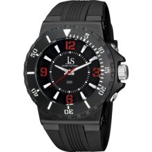 Joshua & Sons Js-38-rd Bold Swiss Quartz Silicon Strap Mens Watch