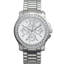 Juicy Couture 'Pedigree' Stainless Steel Bracelet Watch Silver