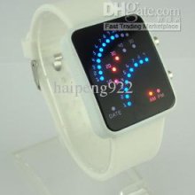 K7 New 11 Colors Led Light Digital Watch White Lady Women Men Wristw