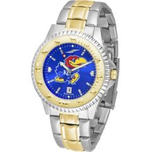 Kansas Jayhawks KU Mens Two-Tone Anochrome Watch