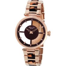 Kenneth Cole Two-Tone Kc4766 New York Women'S Kc4766 Rose Gold Transparent Dial Round Watch