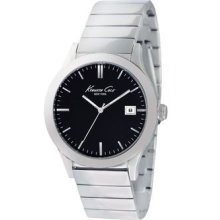 Kenneth Cole York Mens Classic Black Dial Stainless Steel Bracelet Watch