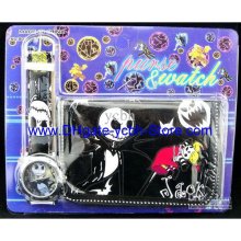 Kids Children Cartoon Nightmare Before Christmas Watches And Wallet