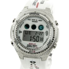 King Master D-Shock White 0.12ct Diamond Men's Watch DS.3174