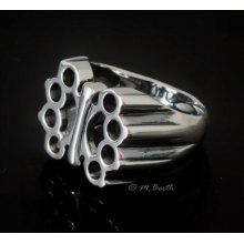 Knuckle Massiv Solid 925 Sterling Silver Gothic Punk NEW SZ 12.2