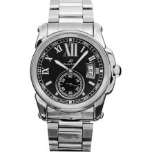 Ks Automatic Mechanical Black Dial Date Stainless Steel Men Wrist Watch Gbh