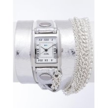 La Mer Collections Silver Mixed Chain Wrap