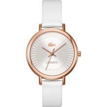 Lacoste Nice White Leather Ladies Watch 2000715