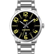 Lacoste Sportswear Collection Barcelona Steel Bracelet Black Dial Men's watch #2010510