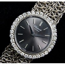 Ladies 18K White Gold and Diamond Chopard Watch