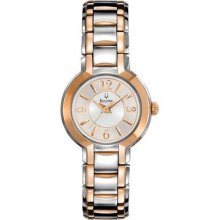 Ladies' Bulova Two-tone Stainless Steel Fairlawn Silver White Dial Watch