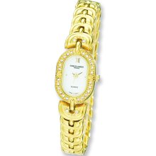 Ladies Charles Hubert 14k Gold-plated White Dial 17x25mm Watch