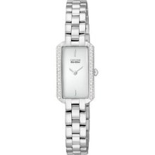 Ladies' Citizen Silhouette Crystal White Dial Watch
