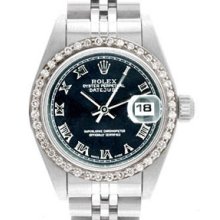 Ladies Diamond Rolex Datejust Steel & White Gold Watch 69174