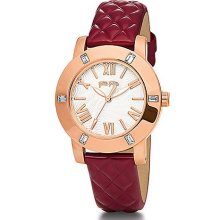 Ladies' Donatella Rose Gold & Red Leather Watch