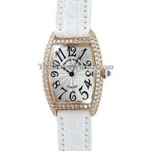 Ladies Medium Franck Muller Curvex Yellow Gold Diamond 7502QZD Watch