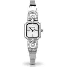 Ladies Sekonda Silver Tone Mop Dial Crystal Wrist Watch 4391