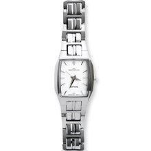Ladies Swiss Tungsten Diamond White Dial Watch