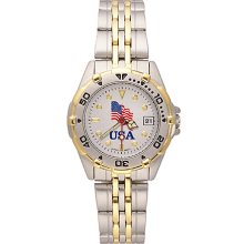 Ladies United States Flag Watch - Stainless Steel All Star