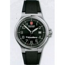 Large Black Dial Peak II Watch With Synthetic Strap