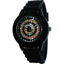 Limited Edition Black Full Crystal Silicon Watch