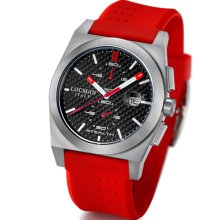 Locman Mens Stealth Chrono Watch Red 202CRBRDRD