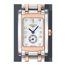 Longines DolceVita Two Tone Pearl Diamond Marker 20mm Watch - Mother of Pearl Dial, Two Tone Bracelet L51555887 Sale Authentic