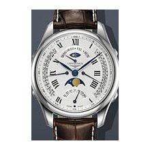Longines Master Retrograde Moonphase 41mm Watch - White Dial, Alligator Strap L27384713 Sale Authentic