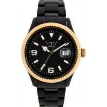 LTD-031003 LTD Watch Unisex Black Dial And Strap With Ipg Steel Bezel ...