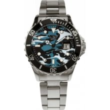 LTD-210107 LTD Watch Mens Steel Khaki Blue Style Watch