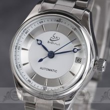 Luxury Beautiful Alloy Band Women Lady Auto Mechanical Date Dial Wrist Watch X09