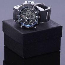 Luxury Dual Time Week Display Mens Boys Brand Backlight Wrist Sport Watch Ff