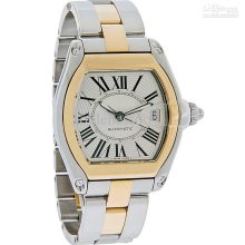 Luxury Mens Mens 18k/2tone Silver Dial Swiss Automatic Watch W62031y