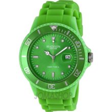 Madison Candy Time XL Apple Green Mens Watch G4167-10-1