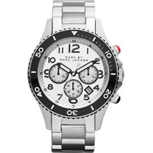 Marc Jacobs Metal Rock Chrono 46MM Adult Unisex Watches - silver