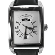 Maurice Lacroix Pontos Rectangulaire Day-Date Stainless Steel Men's Timepiece - PT6147-SS001-11E