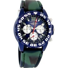 Maxson Flight Commander Mens Blue Chronograph Watch