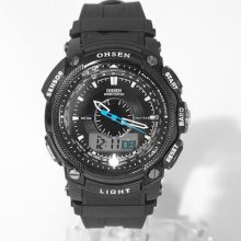 Mens Black Army Military Waterproof Sport Classic Quartz Hand Wrist Watch