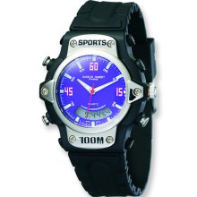 Mens Charles Hubert Rubber Band Purple Dial Sport Watch