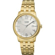 Mens Citizen Quartz Gold Tone Stainless Steel Casual Watch W Date Bi0992-51a